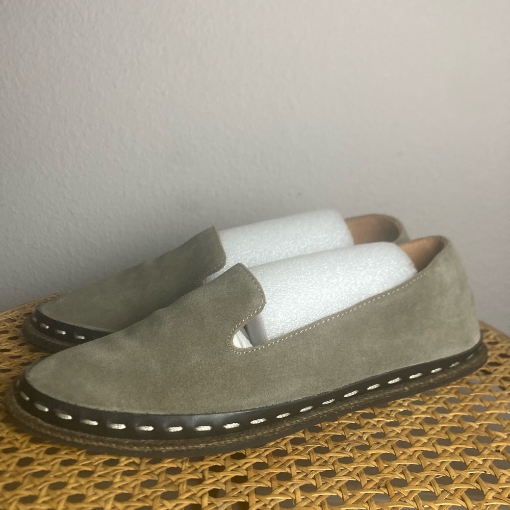 Rag & Bone Olive Green Gray Suede Cairo Flats
